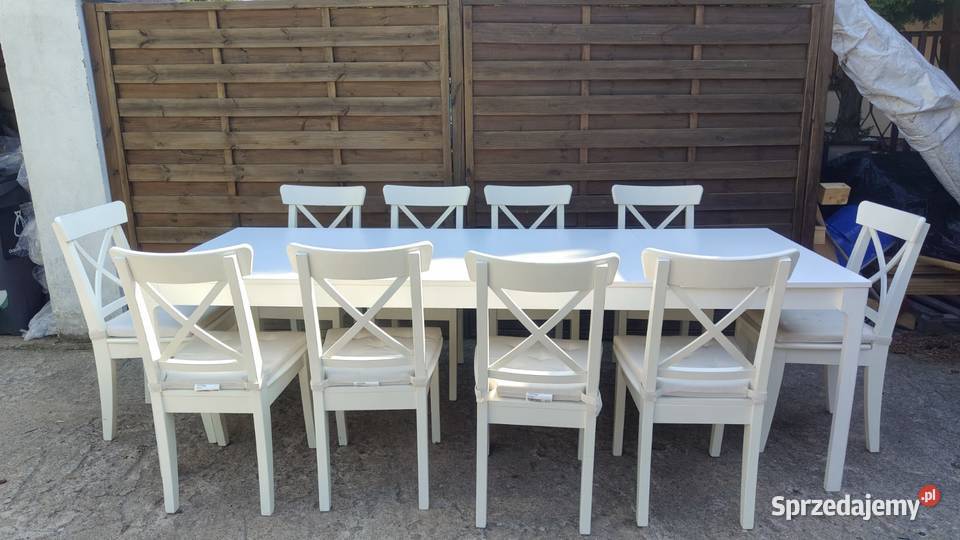 Stół rozkładany IKEA Ekedalen 10 x krzesło IKEA Warszawa