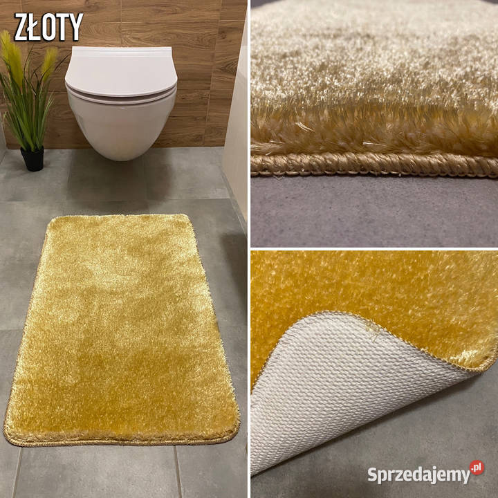DYWANIK ŁAZIENKOWY 50X80 SANTA ZŁOTY SHAGGY