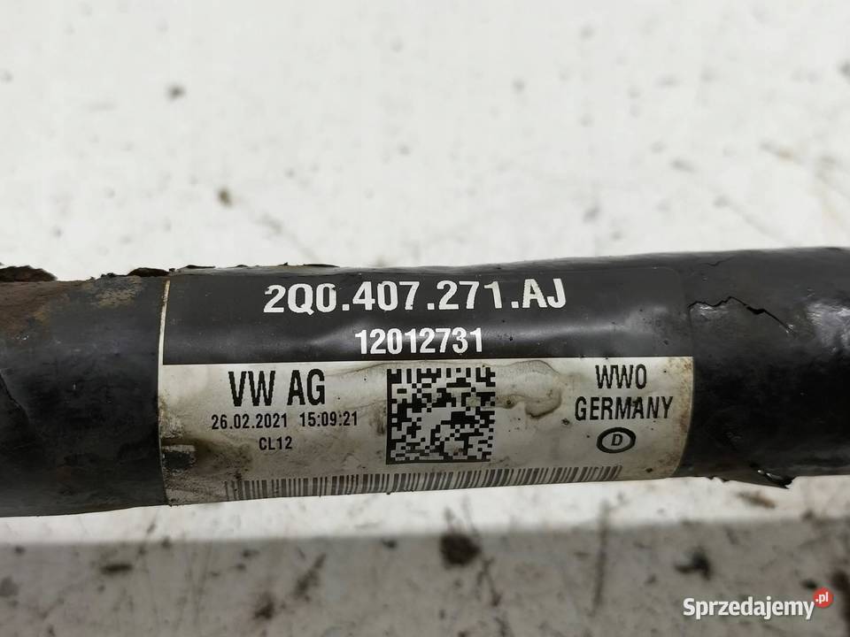 PÓŁOŚ LEWY PRZÓD 10 TSI 110 2Q0407271AJ Skoda