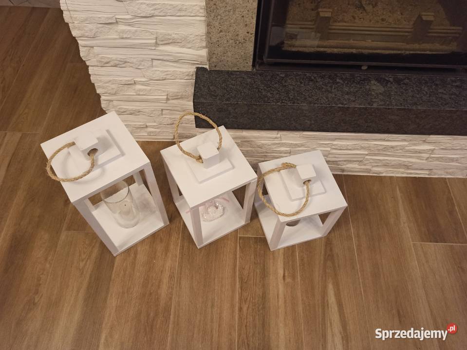 Lampiony dekoracyjne drewniane latarenki Skierdy