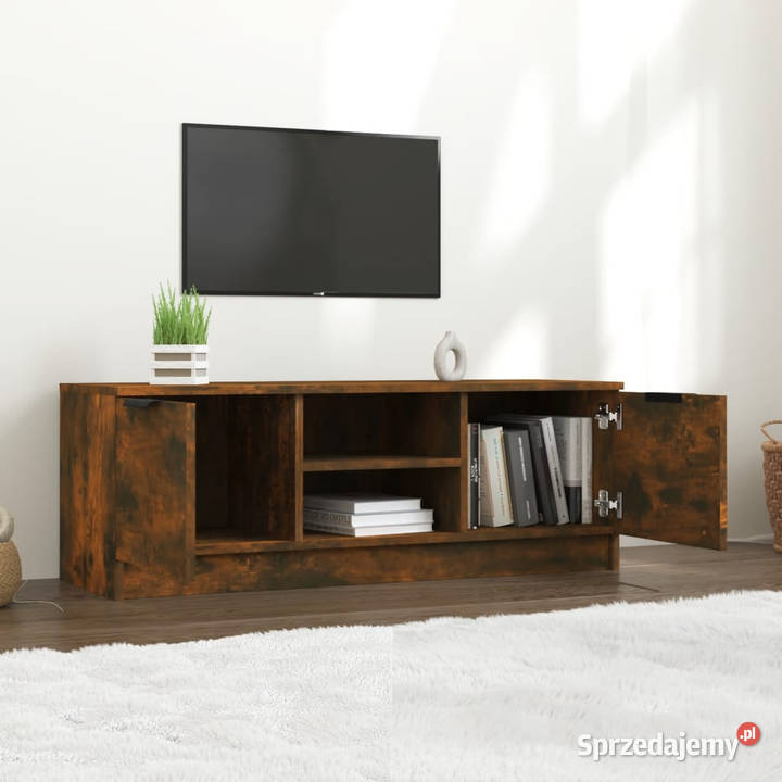 Szafka pod TV przydymiony dąb 197x35x52 WM817132 Warszawa
