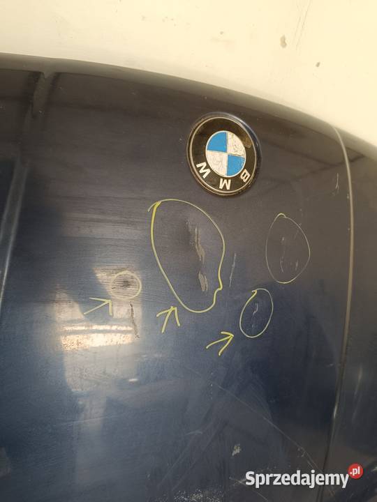 Maska przednia pokrywa silnika BMW E34 granatowa