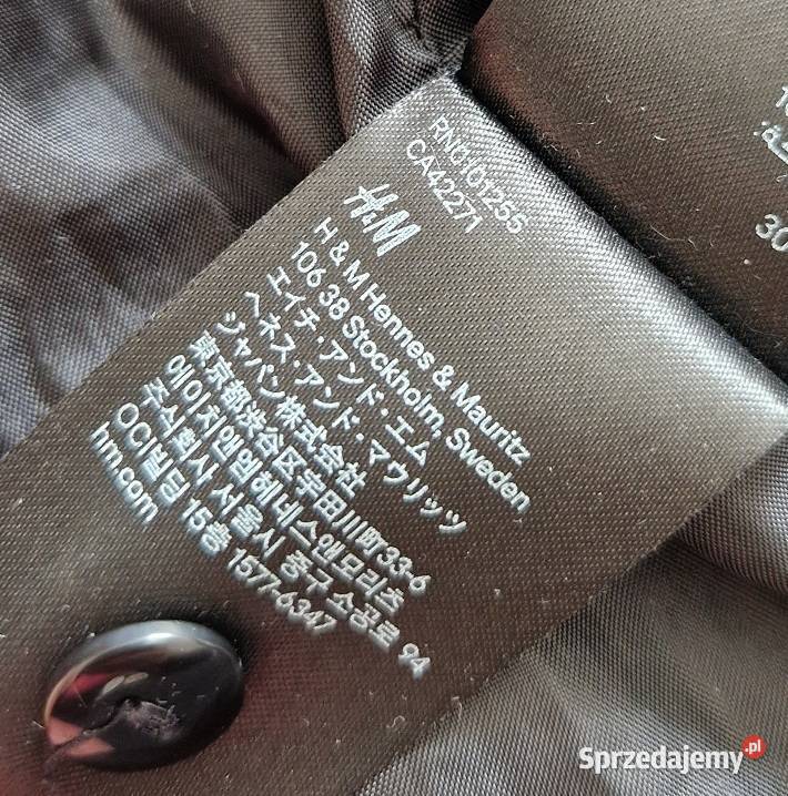 płaszcz zimowy HM czarny r 4244 XlXXL pikowany z Kraków