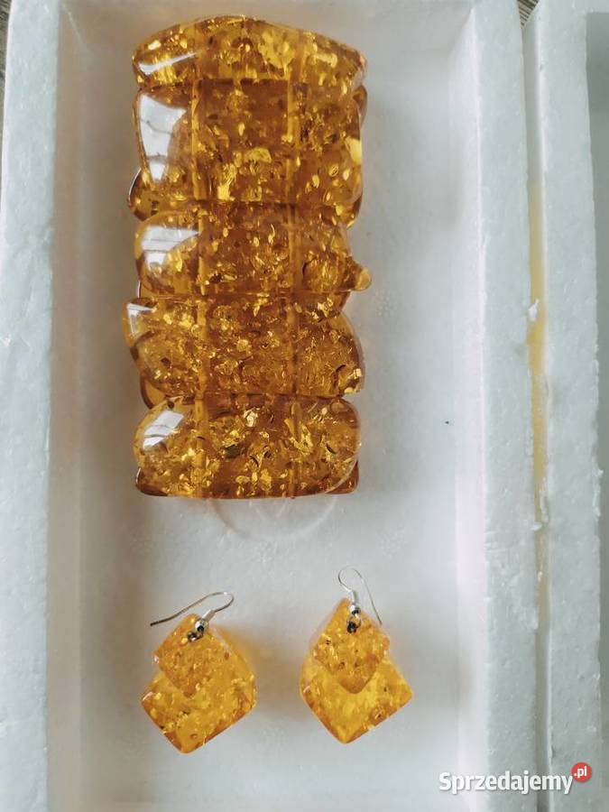 Branzoleta z bursztynu miodowego możliwość sprzedam