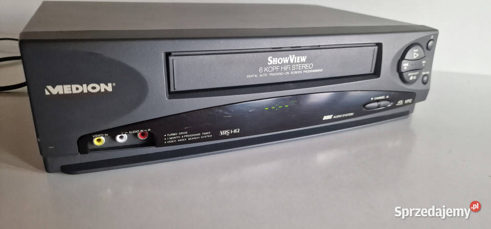 Video VHS magnetowid dvd Medion 6head stereo
