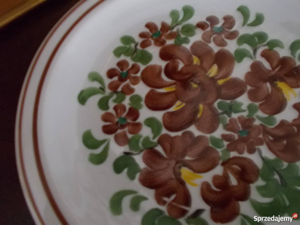 Talerz Ręcznie Malowany Porcelana Wawel PRL