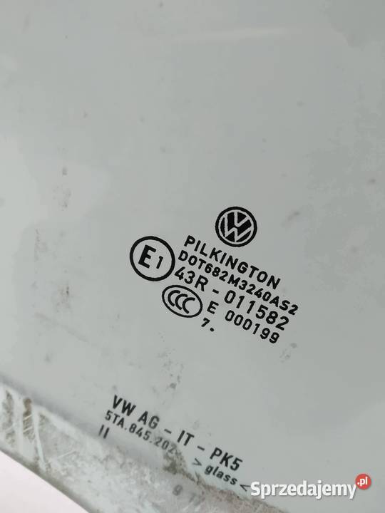 SZYBA DRZWI PRAWY PRZÓD VW Volkswagen Touran III sprzedam