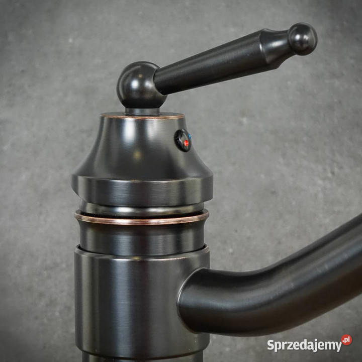 Bateria umywalkowa stojąca czarna MARGATE wysoka świętokrzyskie