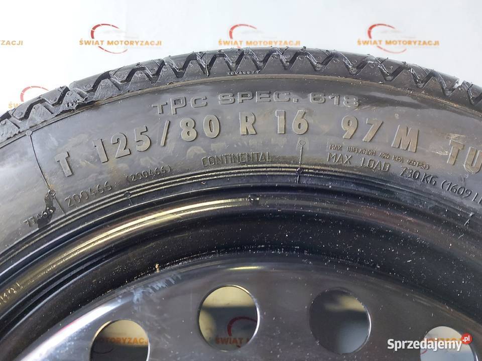 OPEL INSIGNIA A koło dojazdowe 1258016 97M 5x120
