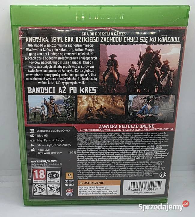 Gra Red Dead Redemption II 2 Xbox One Elbląg