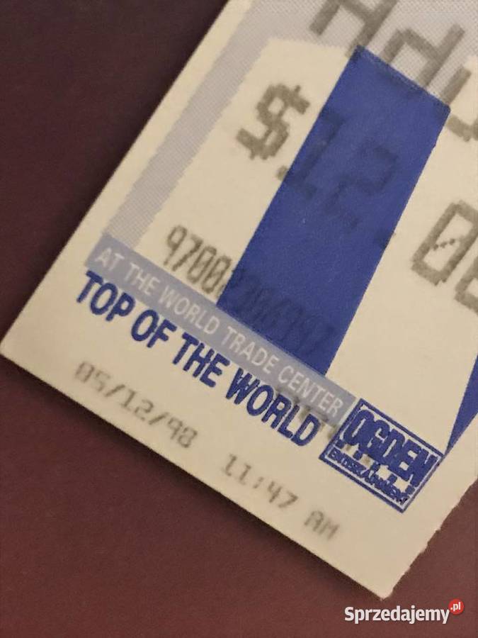 Bilet wstępu na WTCdwa bilety z 1998 Zegrze
