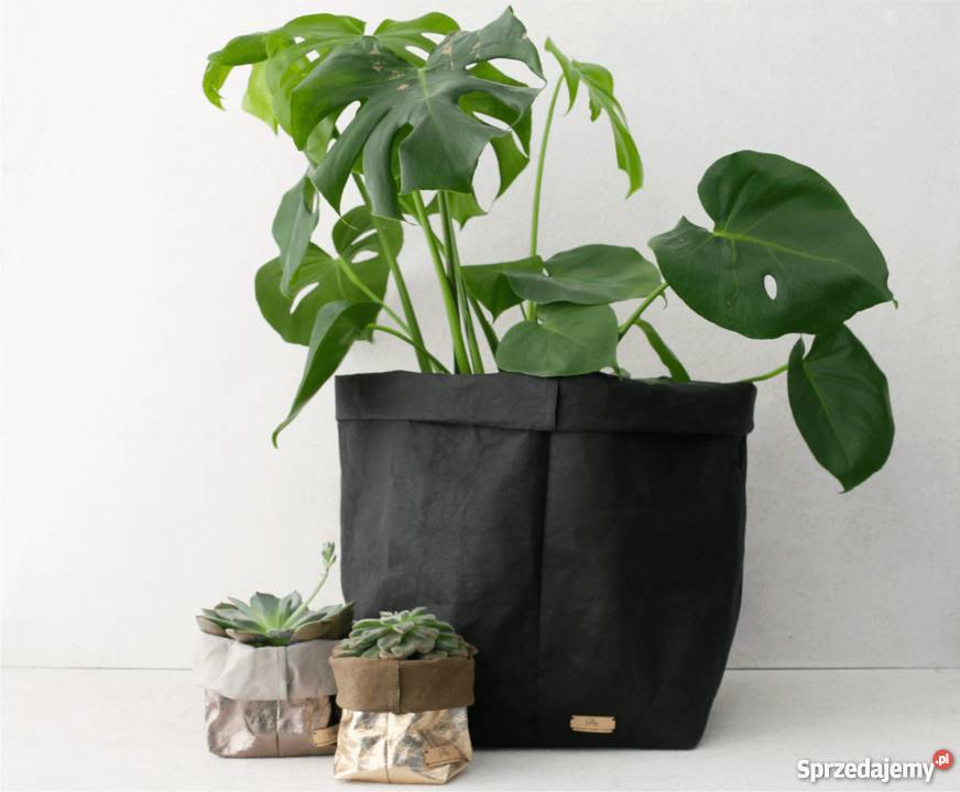 Ozdobna osłonka na doniczkę doniczka PAK czarny Lublin