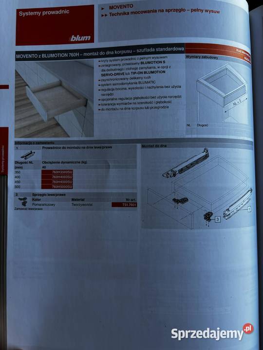 System prowadnic MOVENTO sprzęgła Dom i Ogród Tomaszów Mazowiecki sprzedam