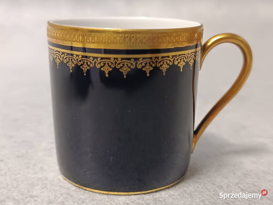 Rosenthal Kobaltowa Filiżanka Złocony Duet Poznań