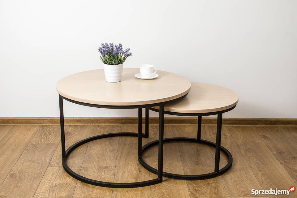 Stolik kawowy okrągły Komplet stolików kawowych Krosno
