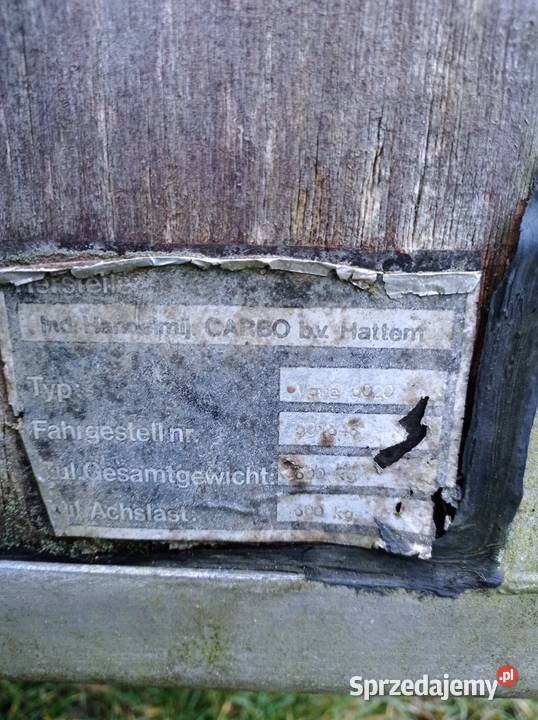 Przyczepka samochodowa 1200 Rok produkcji 1990 Lubycza Królewska