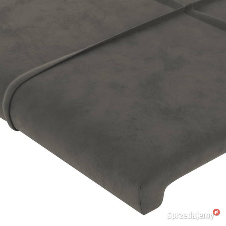 Zagłówek uszak ciemnoszary 103x23x7888 aksamitny sprzedam