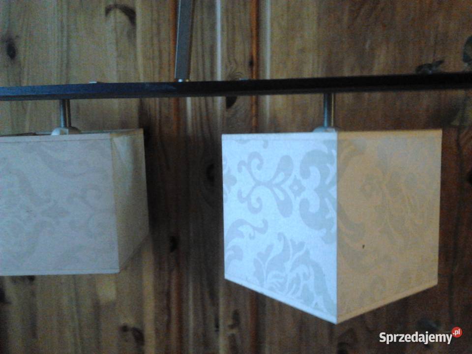 lampa z kwadratowymi kloszami klosze z materiału