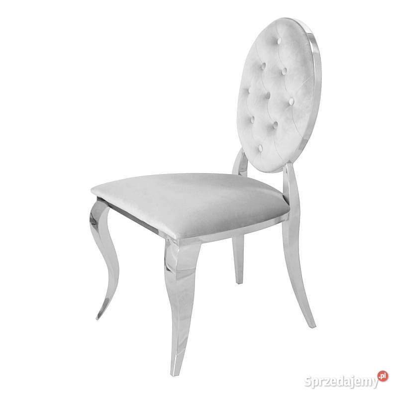 Krzesła glamour Ludwik tapicerowane welurowe 50cm Warszawa