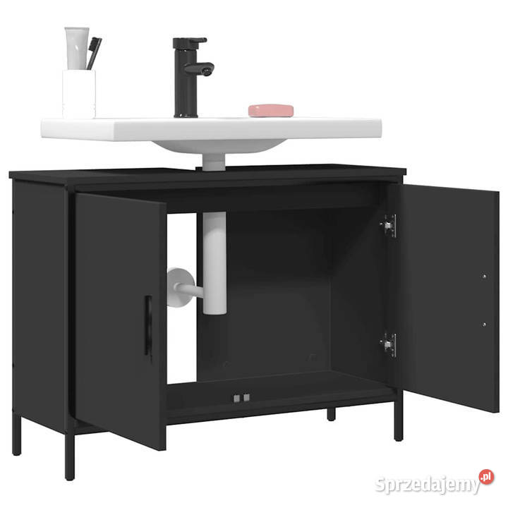 Szafka pod umywalkę czarna 80x30x60 WM842451 Warszawa