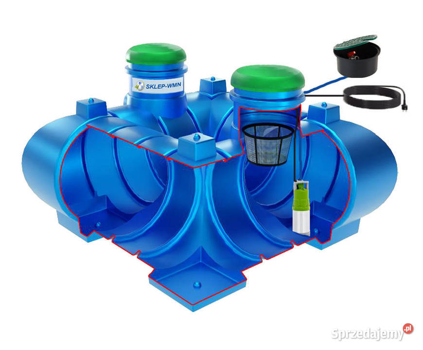 ZBIORNIK NA DESZCZÓWKĘ 3000L Zestaw z pompą i Legnica