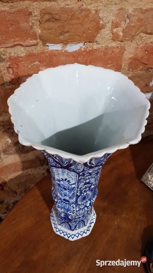 Wazon Delft fajans sygnowany Makkum 18621915 Orneta