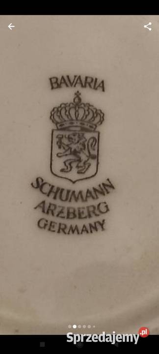 Vintage Schuman Azberg Bawaria Różowy Kwiat Pabianice sprzedam