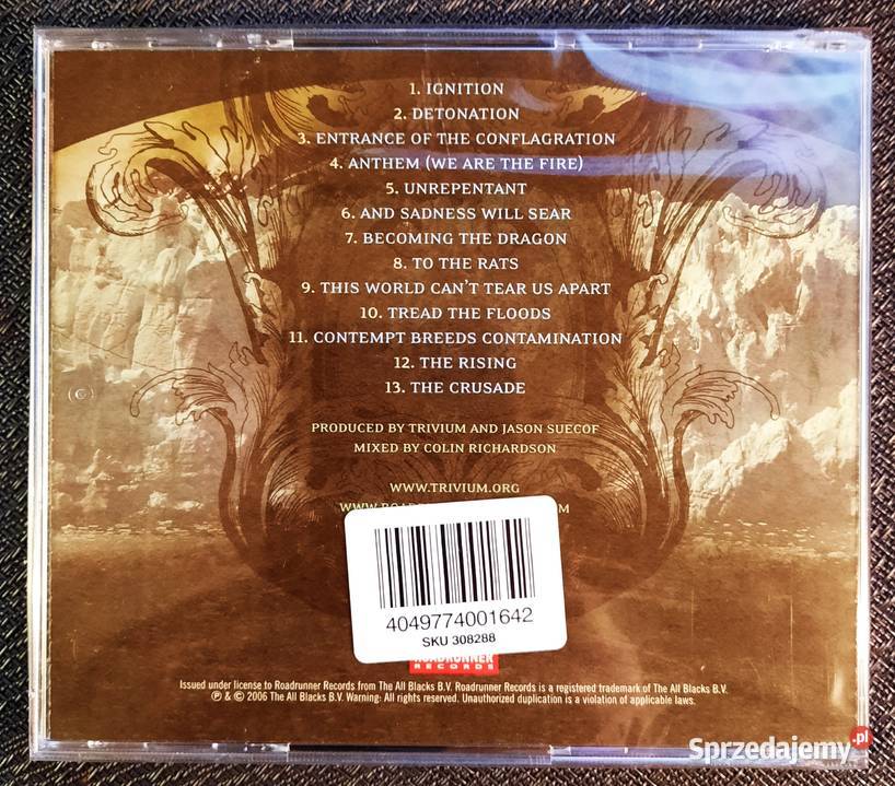 Album CD Zespołu Heavy Metalowego TRIVIUM Album Katowice