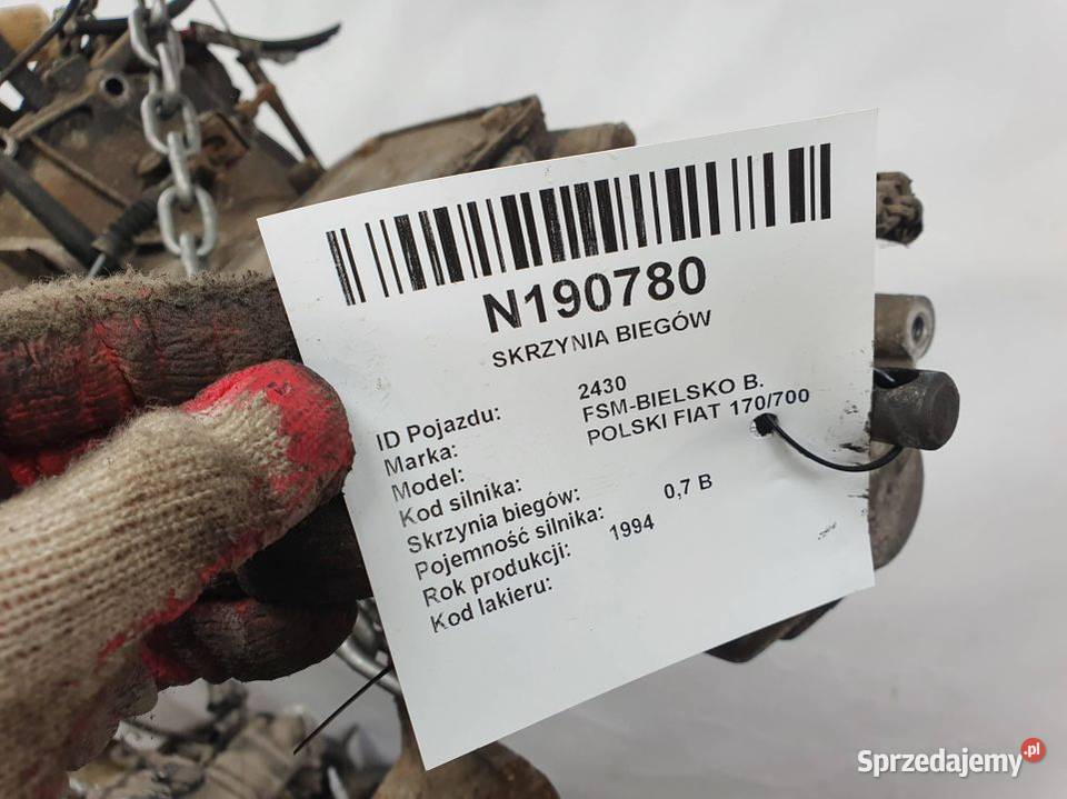 SKRZYNIA BIEGÓW FSMBIELSKO B POLSKI FIAT 170700 Lipno sprzedam