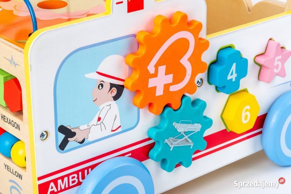 Drewniany pchacz edukacyjny 2w1 kostka klocki podlaskie Bielsk Podlaski
