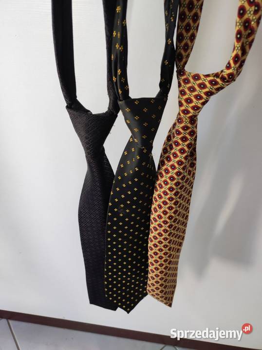 jedwabny krawat 3 sztuki męski zwis modny Kielce sprzedam