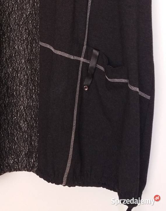 XXL Grafitowa wygodna tunika Antom Bluzki i koszule Gliwice