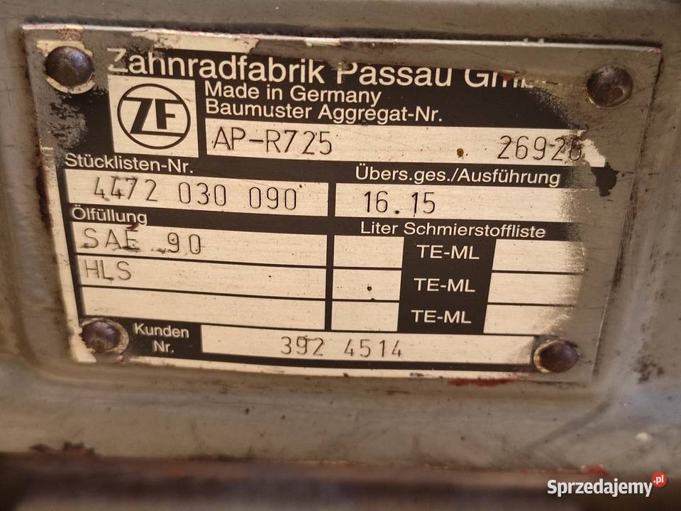 Mechanizm różnicowy Atlas AR 65 ZF4461371070 Wilkowo