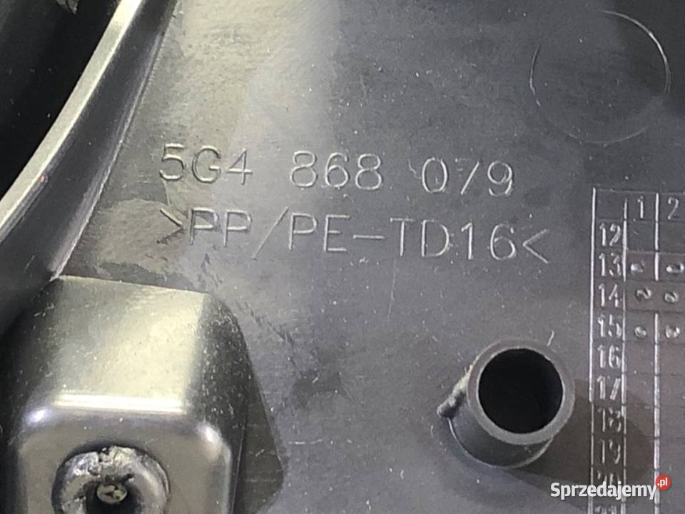 BOCZEK DRZWI LEWY PRZÓD VW GOLF VII 5G4868079 sprzedam