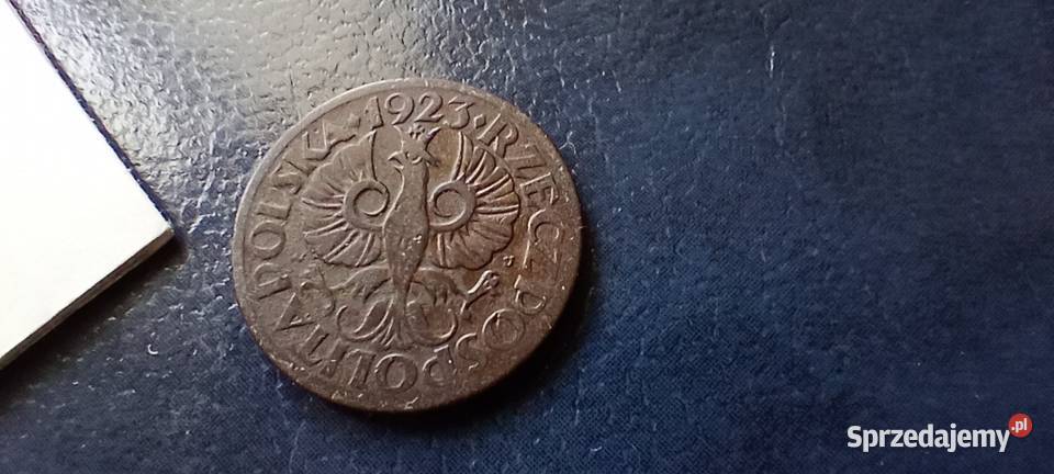 Stare monety 5 groszy 1923 2RP Polska Numizmatyka Lesko