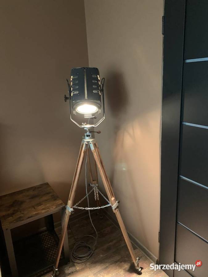 Lampa loft podłogowa lata 70 teatralna Poznań sprzedam