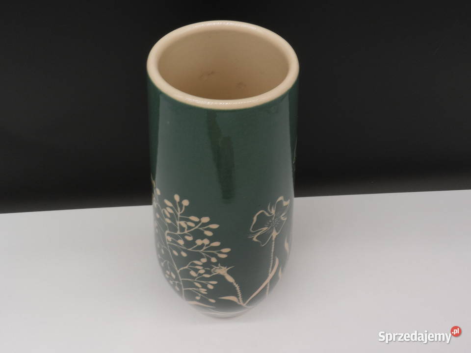Wazon ceramiczny zielony wielkopolskie Raszków