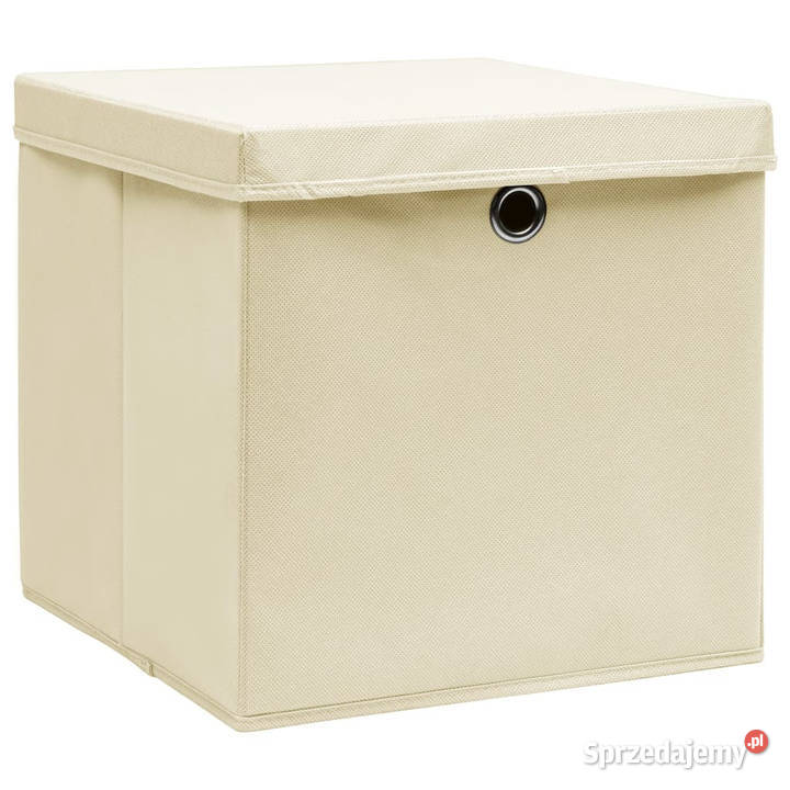 Pudełka z pokrywami 10 28x28x28 kremowe WM325218 Warszawa sprzedam