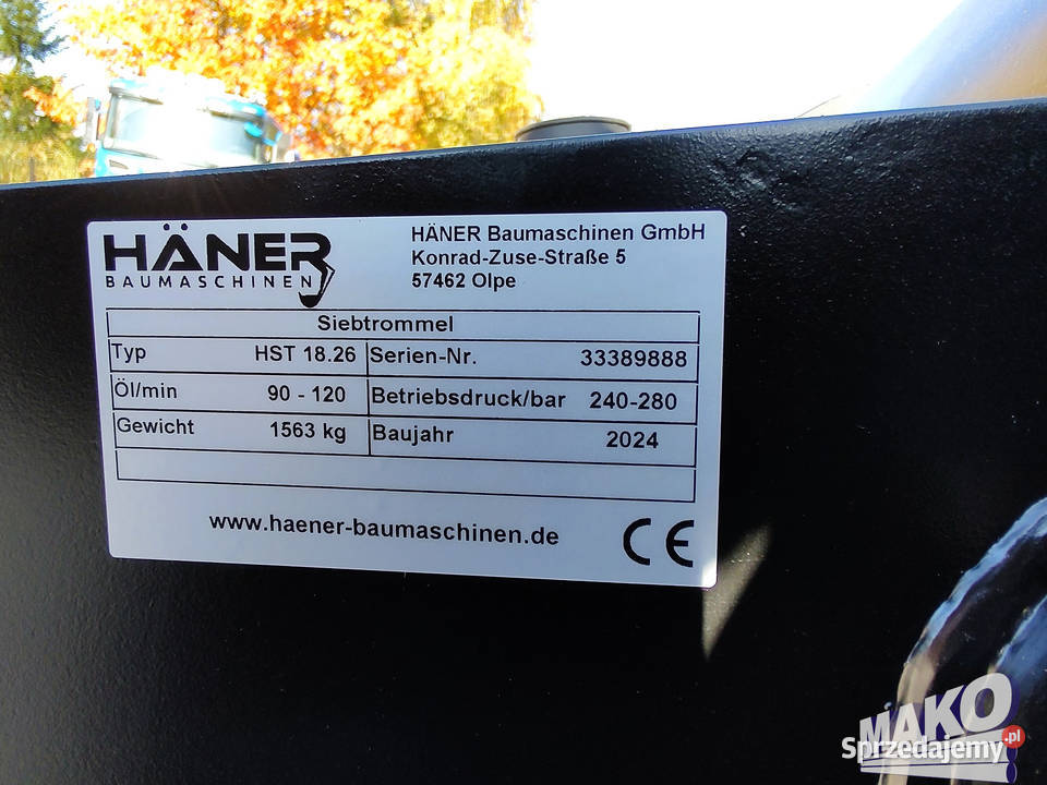 Łyżka przesiewająca rotacyjna Haner HST 1826 sprzedam
