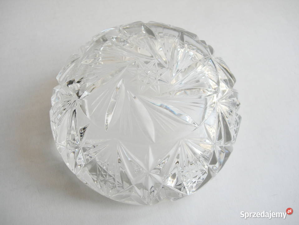 kryształowa popielniczka vintage PRL przezroczysty Częstochowa
