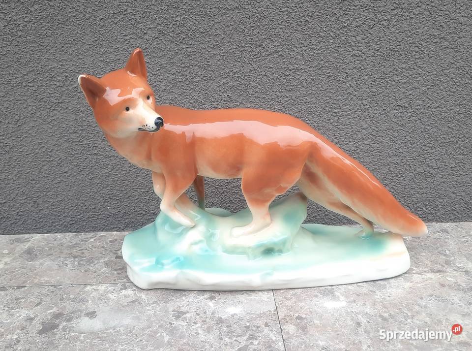 Stara figurka Lis Chodzież porcelit ręcznie sprzedam