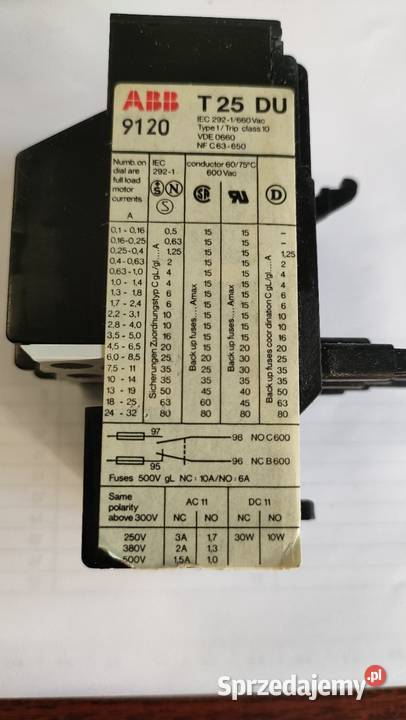 Przekaźnik przeciążeniowy ABB T25 DU 32A Szczecin