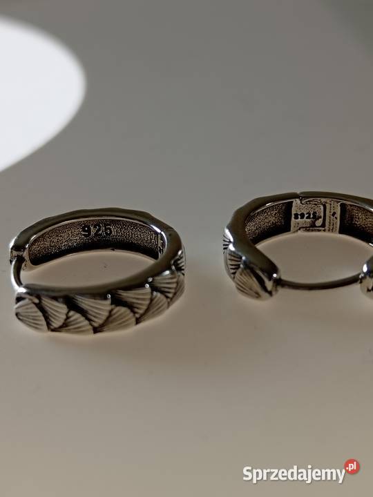 Kolczyki kółka 925 srebro srebro Olesno