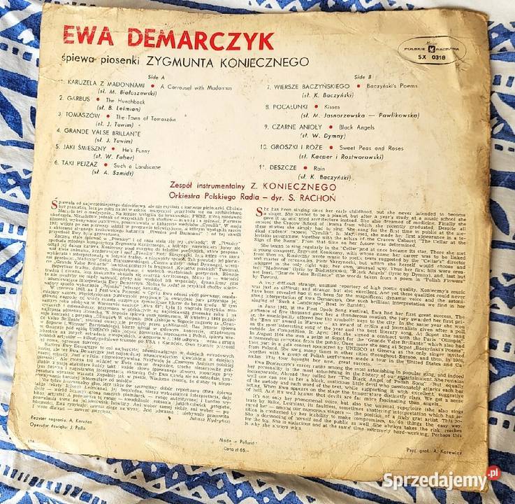 Ewa Demarczyk śpiewa piosenki Zygmunta Płyty i kasety