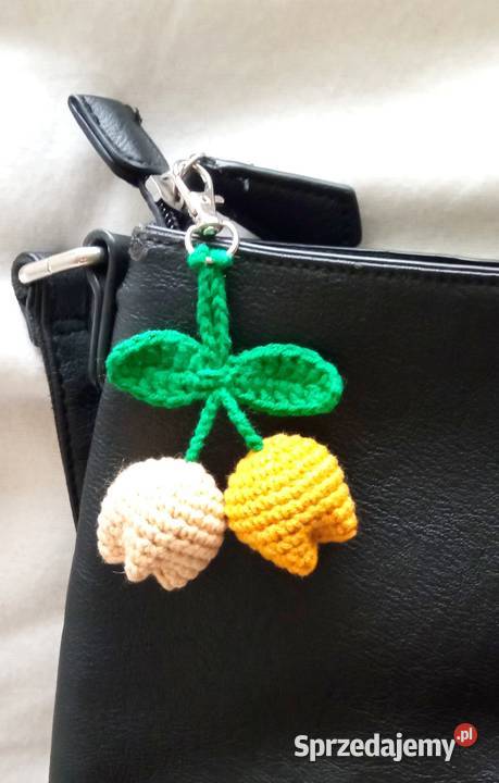 Tulipany wykonane na szydełku brelok łódzkie Łask