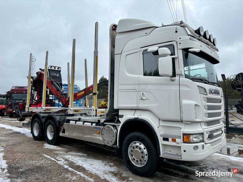 Ciężarówka do przewozu drewna Scania R730 6x4 z Dźwigi samochodowe Biłgoraj