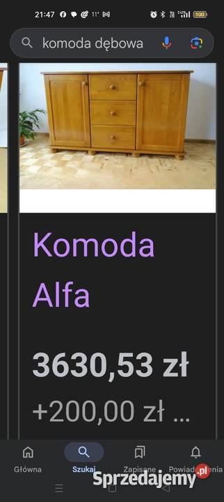 Meble dębowe zestaw