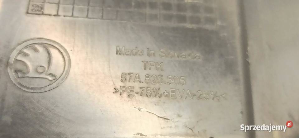 SKODA KAROQ OSŁONA PODwOZIA TYŁ 57A825505
