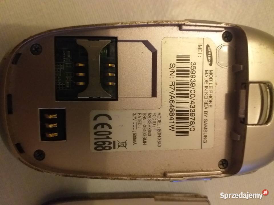 samsung sghx640 sgh x640 telefon z klapką Pozostałe