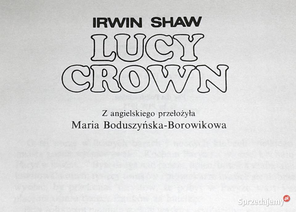 Lucy Crown Irwin Shaw Chełm